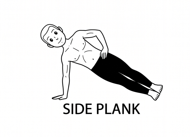 Visual sketch of Side Plank (Vasisthasana)